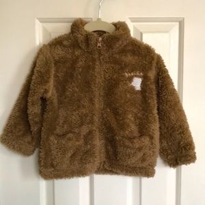 Like new-Fleece jacket, 12-18months, low fire danger material